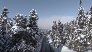 The magic of snowy Arachova from above in a breathtaking drone video